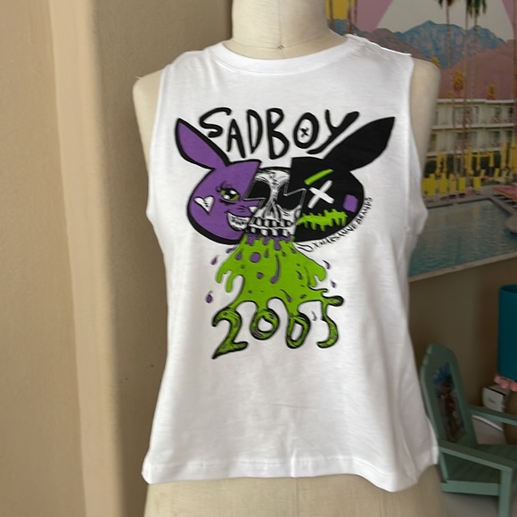 Marsanne Brands Tops - Trisha’s SADBOY2005 Racer Split Bunny Tank NWT Marsanne Brands
